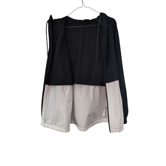 Hurley Black & White Windbreaker Hoodie Jacket Men’s Size Large - Picture 5 of 6